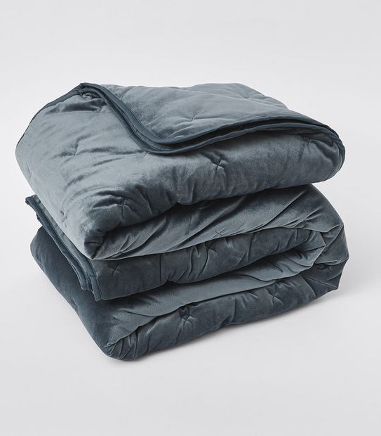 Hudson Velvet Coverlet - Queen Bed