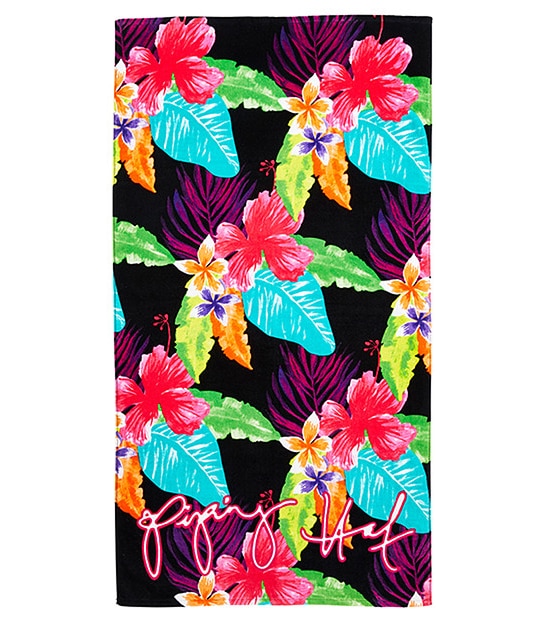 Piping Hot Tropicana Velour Beach Towel