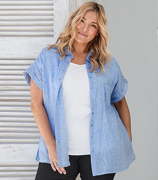 Belle Curve Linen Shirt