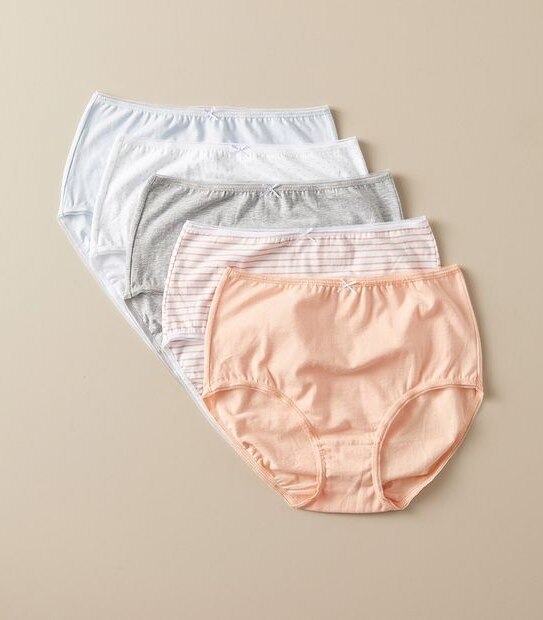 5 Pack Cotton/Elastane Full Briefs