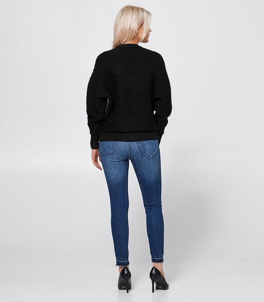 Dannii Minogue Petites Relaxed Rib Jumper - Black