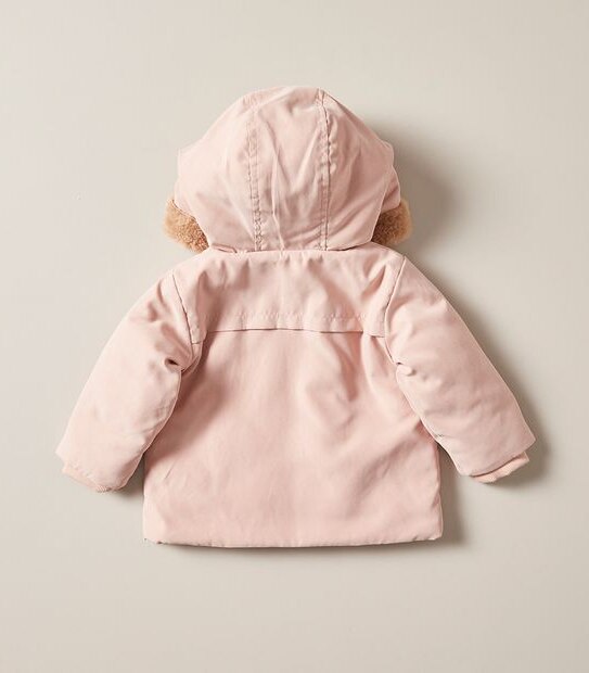 Baby Fur Trim Hooded Parka