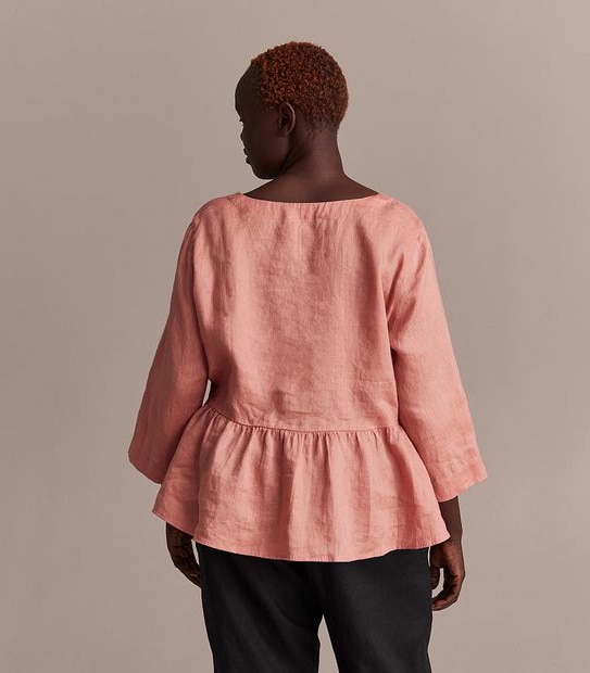 Curve 3/4 Sleeve V-Neck Blouse