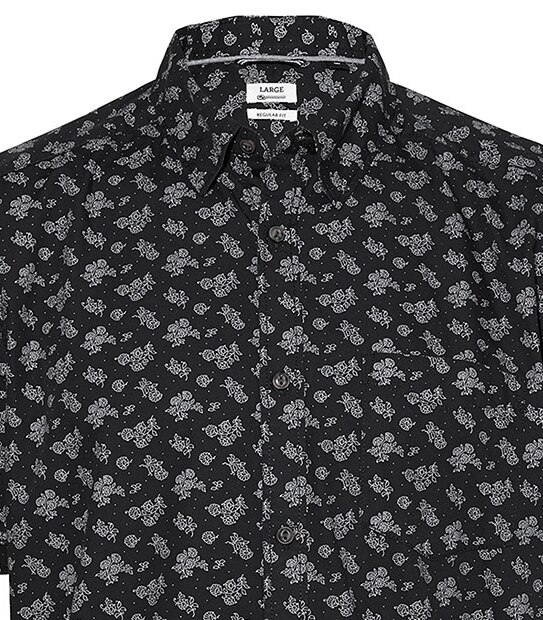 Men's Short Sleeve Shirt - Floral