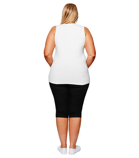 Belle Curve Long Line Tank - White