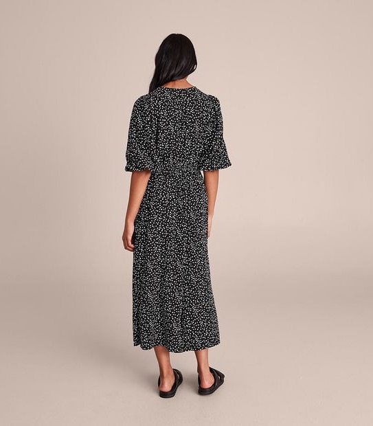 Full Sleeve Button Through Maxi Dress