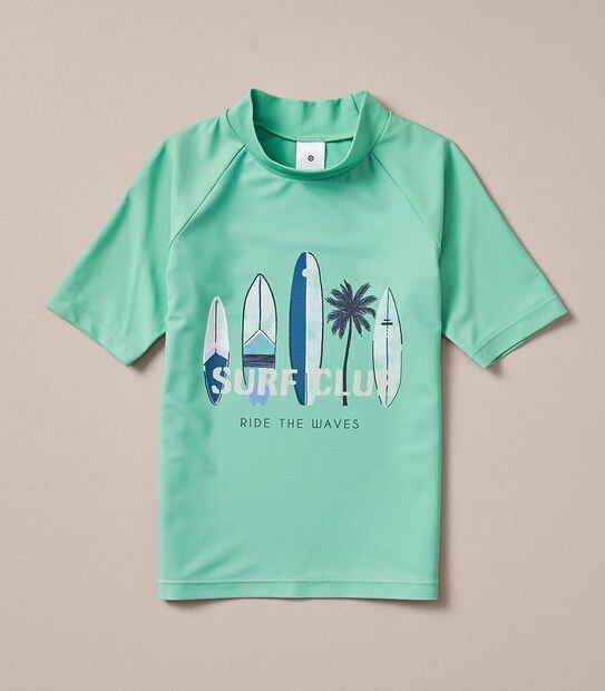 Short Sleeve Swim Print Rashie
