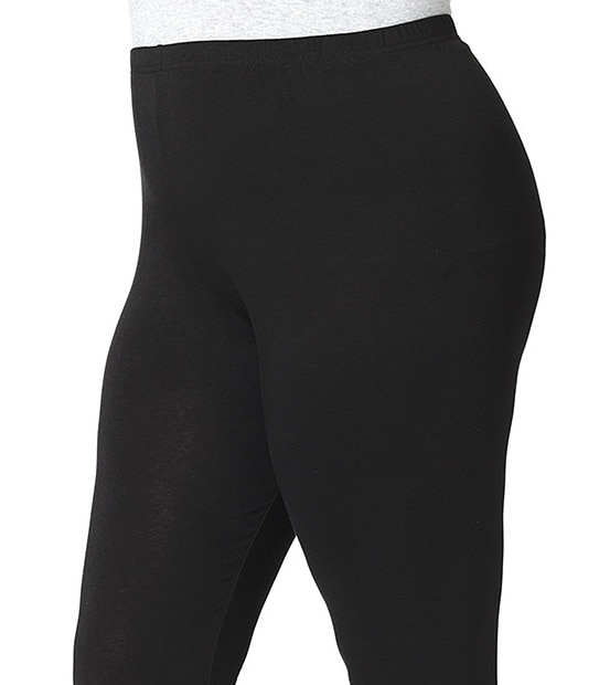 Belle Curve 3/4 Length Leggings - Black