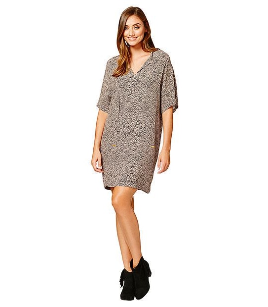 Kimono Sleeve Dress - Animal Print