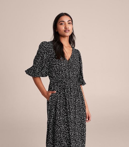 Full Sleeve Button Through Maxi Dress