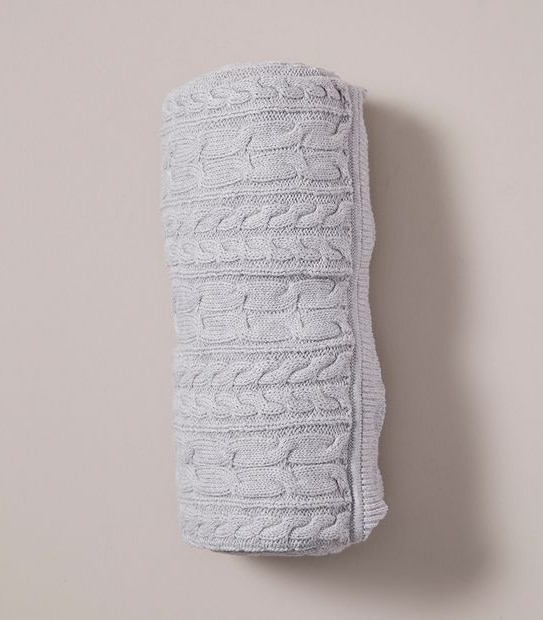 bub. Organic Cotton Cable Knit Blanket