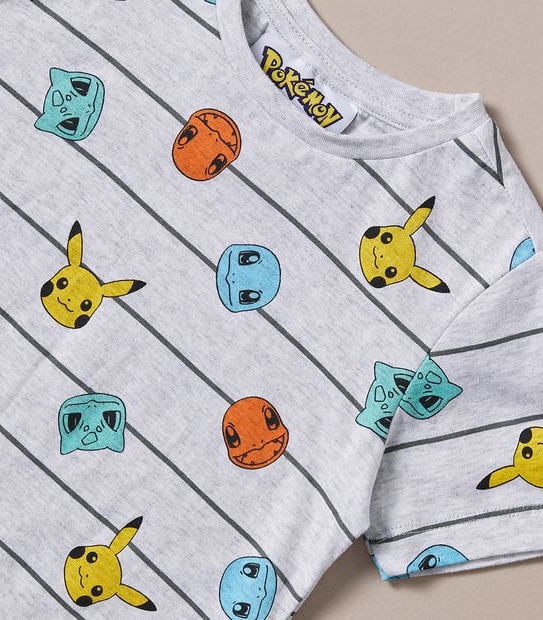 Striped  Pokemon T-shirt