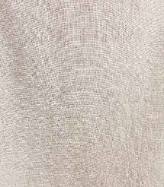 European Linen Roll Cuff Sleeve Blouse