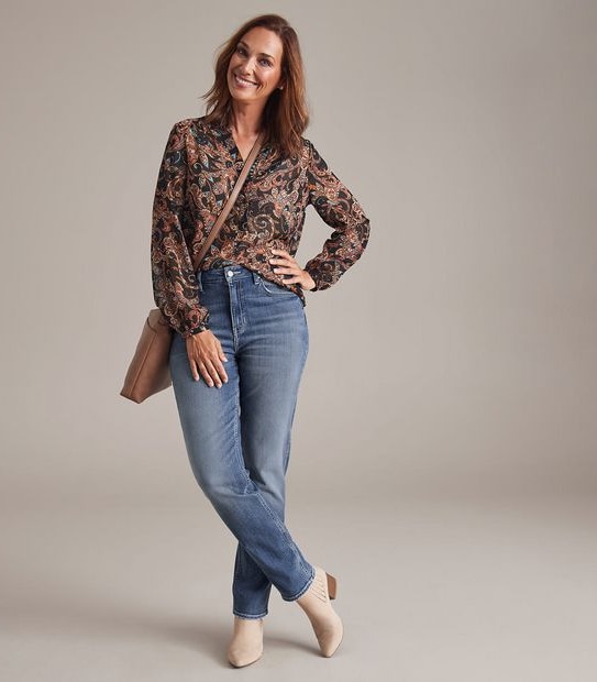 Alexa Straight High Rise Full Length Jeans 