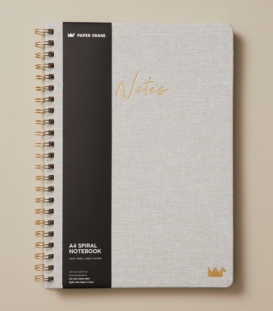 Paper Crane A4 Spiral Notebook