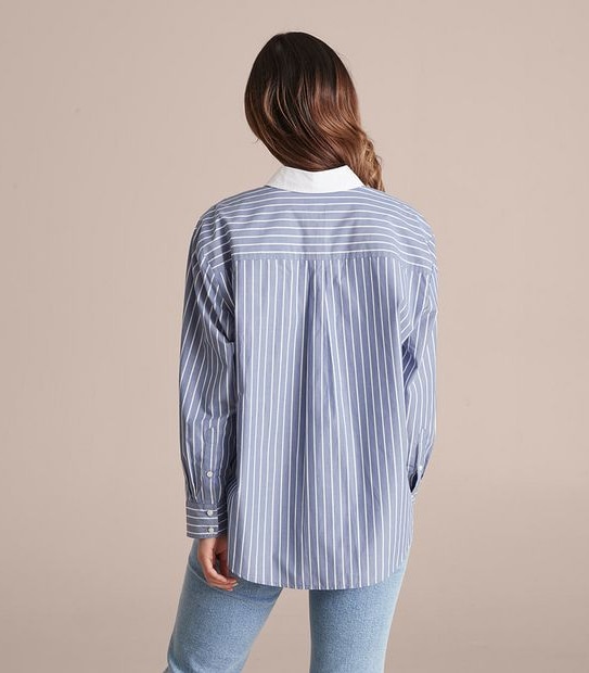 Lily Loves Oversized Contrast Collar Shirt