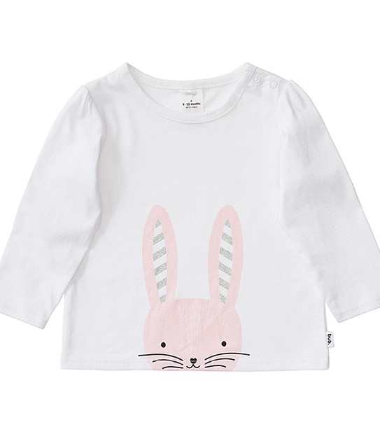 Long Sleeve Bunny Print T-Shirt