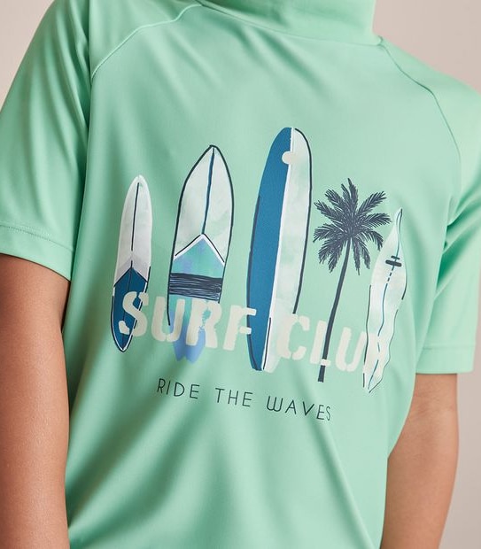 Short Sleeve Swim Print Rashie