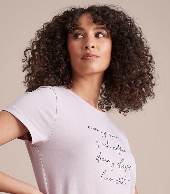 Printed Sleep Slogan T-Shirt