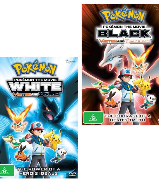 Pokemon The Movie: Black - Victini + Reshiram + Pokemon The Movie: White - Victini + Zekrom DVD Bundle