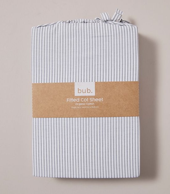 bub. Organic Cotton Fitted Cot Sheet