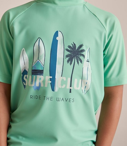 Short Sleeve Swim Print Rashie