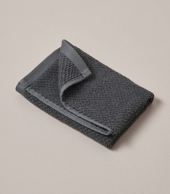 Flynn Cotton and Viscose derived from Bamboo Face Washer - Charcoal