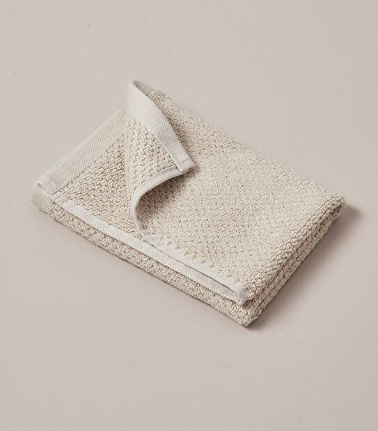 Flynn Cotton and Viscose derived from Bamboo Face Washer - Parchment