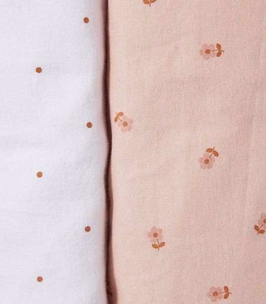 bub. 2 Pack Flannelette Fitted Cot Sheets