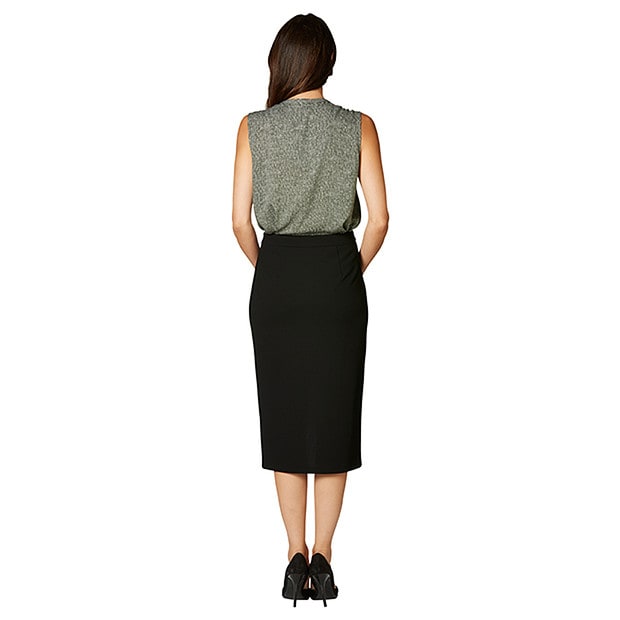 Longline Wrap Skirt Black Target Australia