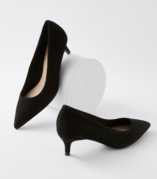 Preview Dakota Suede Kitten Heels - Black