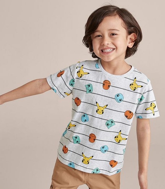 Striped  Pokemon T-shirt