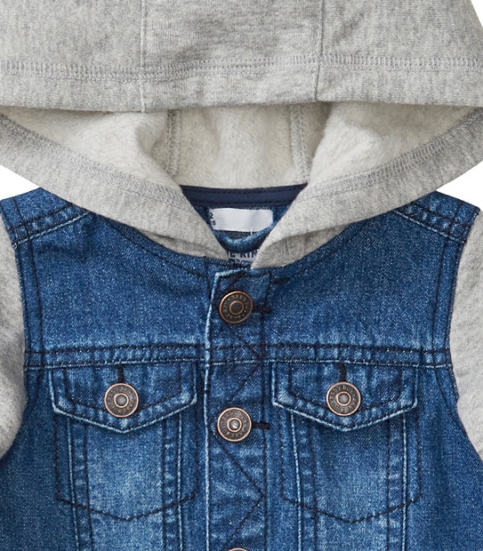 Baby Hooded Denim Jacket