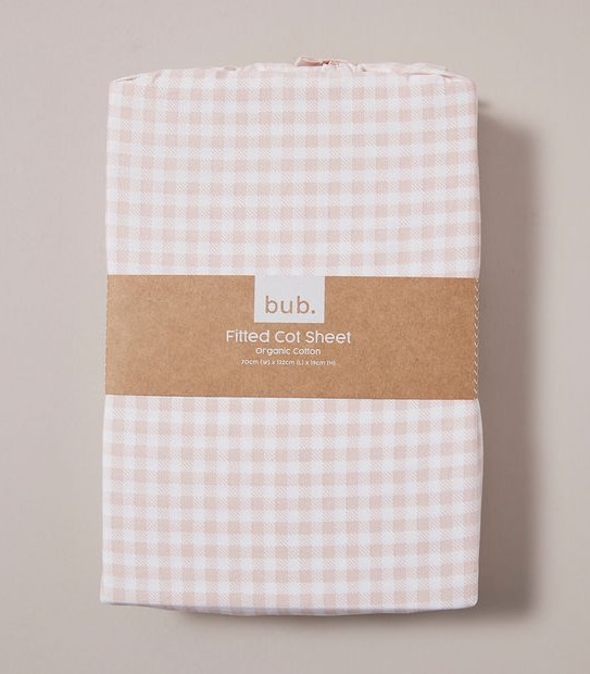 bub. Organic Cotton Fitted Cot Sheet