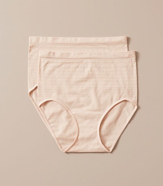 2 Pack Matte and Shine Seamfree Full Briefs
