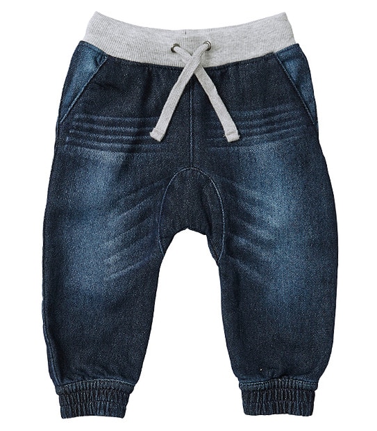 Baby Denim Knit Jeans With Cuffs