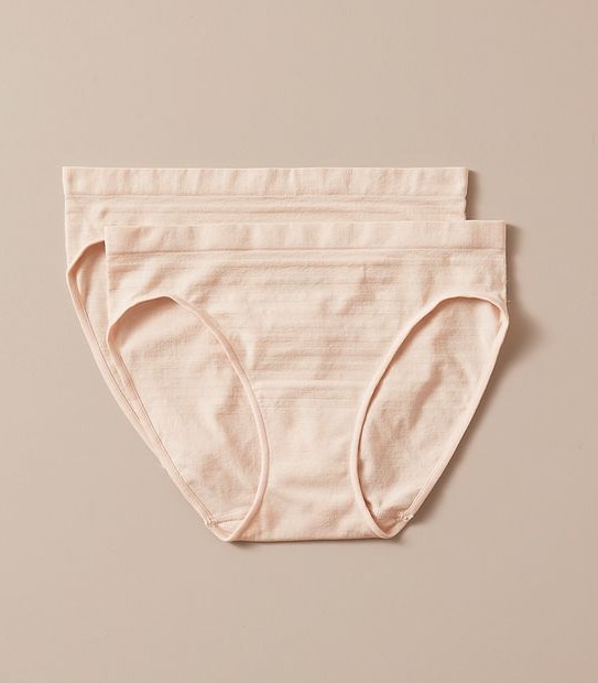 2 Pack Matte and Shine Seamfree Bikini Briefs