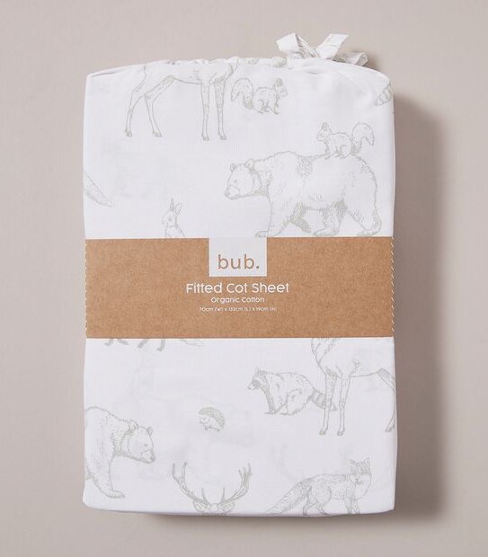 bub. Organic Cotton Fitted Cot Sheet
