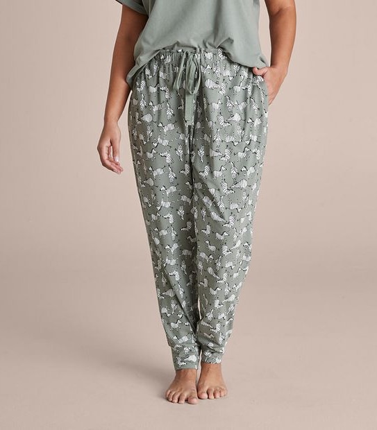 Extended Sizing Printed Sleep Jogger Pants