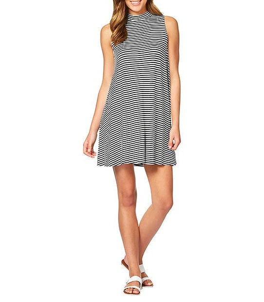 Lily Loves Trapeze Dress - Black / White