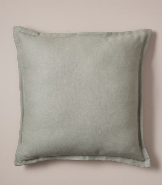 GIGI WASHED LINEN CUSHION GREEN