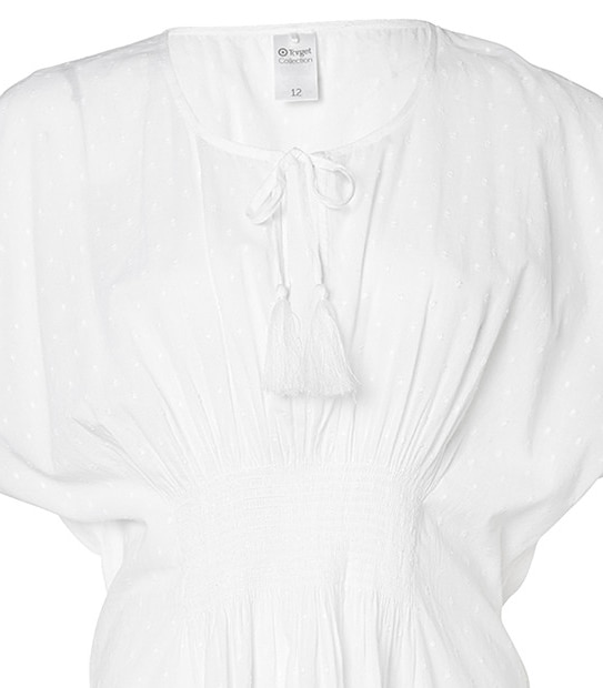 Cotton Kaftan - White