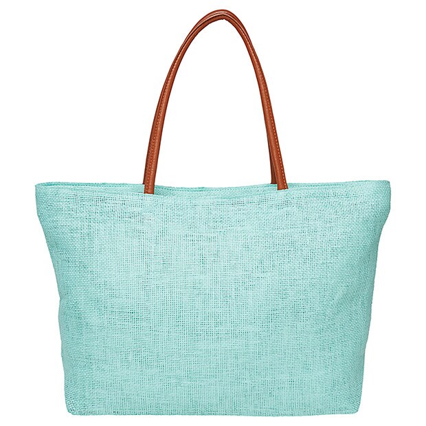 Paper Straw Beach Bag - Peppermint Paper Straw Beach Bag - Peppermint