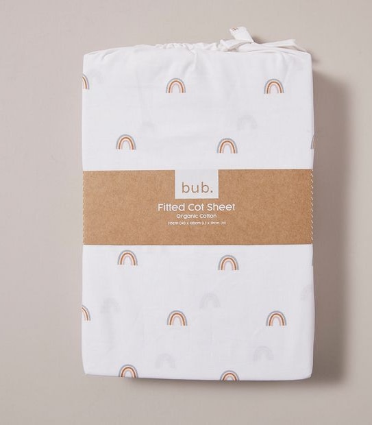 bub. Organic Cotton Fitted Cot Sheet