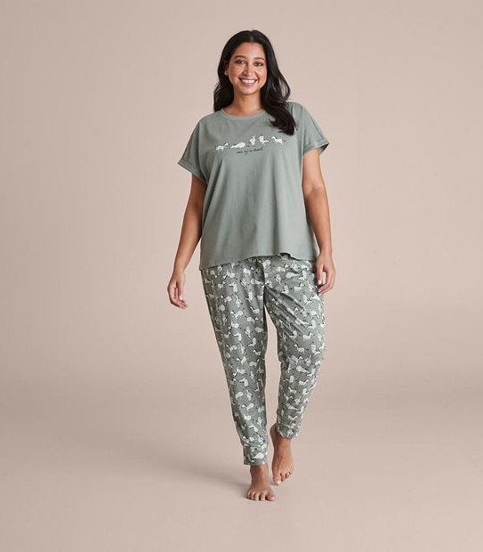 Fulller Figure Slogan Sleep T-Shirt
