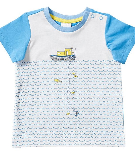 Baby Short Sleeve Fishing Boat T-Shirt