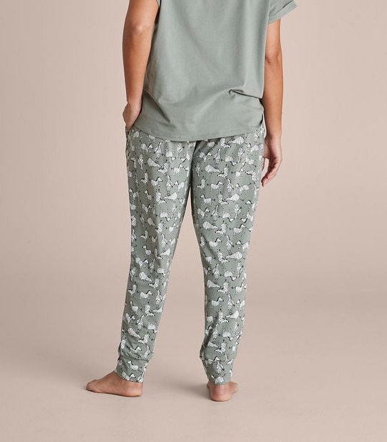 Extended Sizing Printed Sleep Jogger Pants