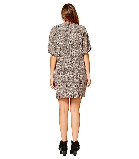Kimono Sleeve Dress - Animal Print