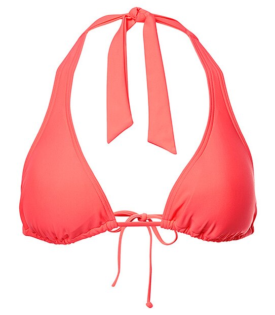 Halter Bikini Top - Coral