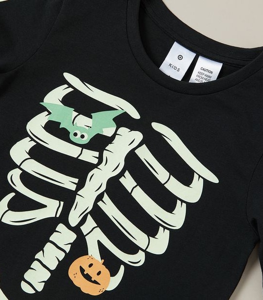 Unisex Kids Family Matching Glow In The Dark Skeleton Pyjama Set